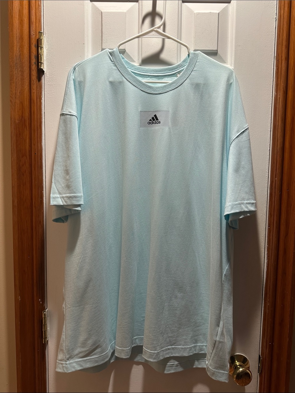 adidas Pale Blue Short Sleeve Logo Tee